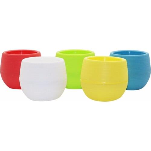 1pc Plastic Rainbow Stone Pill Flowerpots Succulents plants Colorful desktop small pots home garden Balcony office flower pot