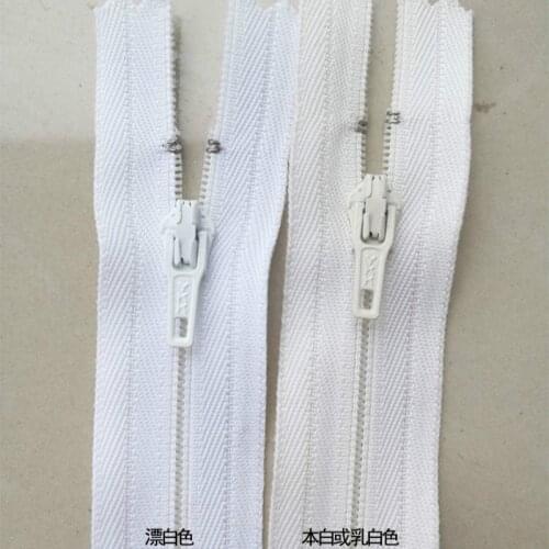 100 Pcs/lot YKK Zipper Nylon Coil Interior Woven White Milk Ivory for Pants Skirt Pocket Dress Sewing Accessories Wholesale