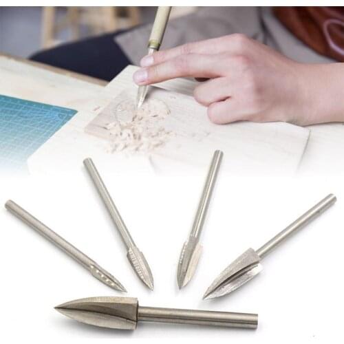 3mm Shank 3-8mm Excellent Milling Cutters White Steel Sharp Universal Sharp Edges Woodworking Drilling Tool Wood Carving Knives