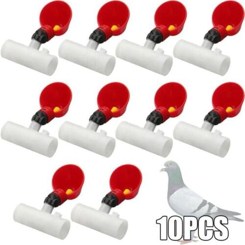 5/10PCS Chicken Feeder Automatic Poultry Water Drinking Cups Hens Bird Quail Pigeon Feeder Nipple Drinkers Feeding Breeding Tool