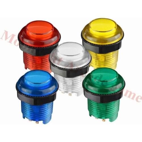5PCS 28mm LED Arcade Push Button Arcade Start Button Switch 5V/12V Illuminated Button Arcade Cabinet Accessories
