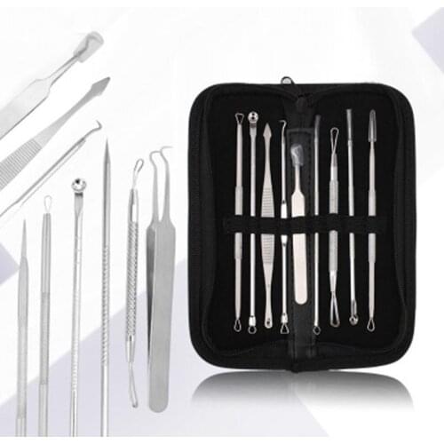 9 In 1 Blackhead Needles Stainless Steel Blemish Extractor Remove Nose Blackhead Acne Pimple Skin Pore Cleaner Acne Needle Tool