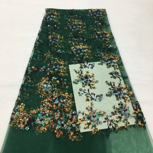 African lace fabric 2021 high quality embroidered French net yarn Nigerian tulle fabric 5 yards/piece ladies party dress XX4354