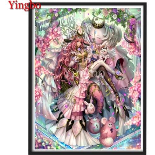 5D DIY Diamond Embroidery Japanese anime cartoon girl diamond Cross Stitch mosaic Kit Full drill Diamond Painting home decor