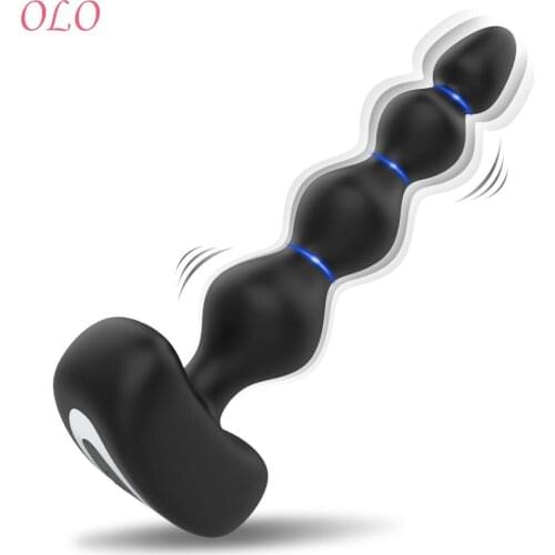 Anal Beads Vibrator 9 Speed Butt Plug Female Masturbation Male Prostate Massager Magnetic Charging Clitoris Stimulator