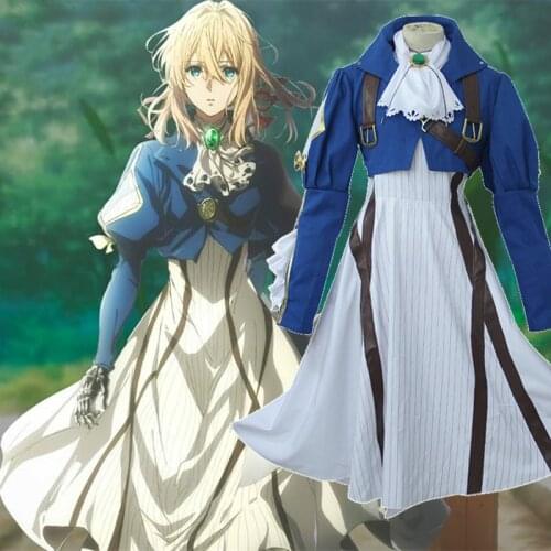 Anime Violet Evergarden Cosplay Costume Anime Girl Cosplay Dress Jacket Halloween Party Fancy Costumes Dresses for Women