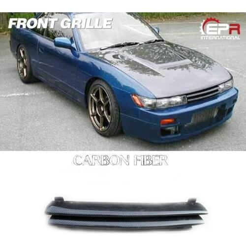 Car-Styling Body KitFor Nissan S13 PS13 Silvia Carbon Fiber GTR Style Front Bmuper Grill Fibre Grill Mesh Grills Accessories