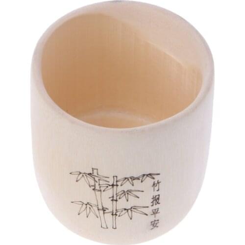 Bamboo Wooden Drinking Cup Coffee Tea Mug Breakfast Beer Milk Wine Glass AXYC