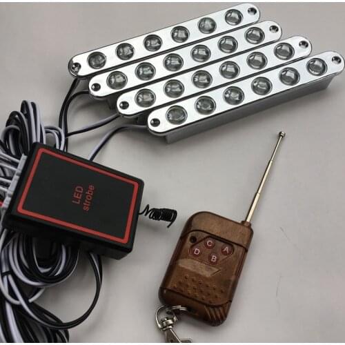 Wireless RF Remote Control Led flash light Car flashing strobe DRL Daytime Warning light Emergency Police light driving fog lamp