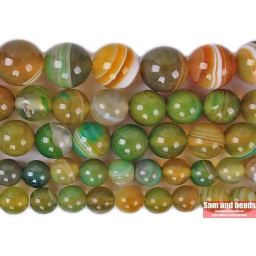 AA Natural stone Malachite green lace stripe beads For Jewelry Making DIY Bracelet Necklace MGL30