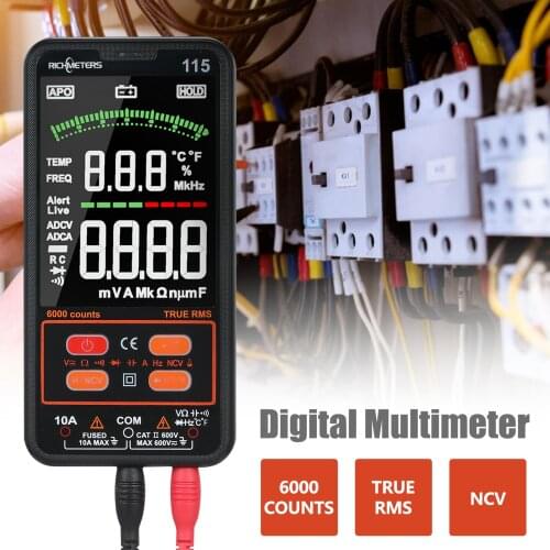 RM115 Digital Multimeter 6000 Counts True RMS A C/DC Voltage /Capacitance/Resistance/Diode Voltmeter Measuring Multimeter tester