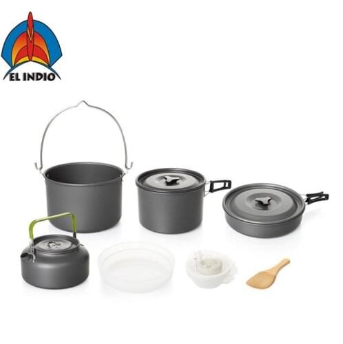 EL INDIO 5-6 people outdoor camping pot portable outdoors camping cooker with teapot DS-700