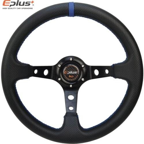EPLUS Car Sport Steering Wheel PVC Racing Type High Quality Universal 320MM Or 350MM Aluminum Retrofit Modified Auto Styling