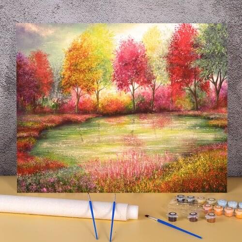 Natural Scenery Colours Of Life Paint By Numbers Kit Oil Paints 40*50 Picture By Numbers Photo Home Decoration For Handicraft
