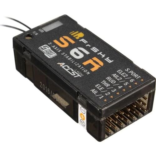 Frsky S6R 6ch Receiver with built-in 3-axis gyro and 3-axis acceleration