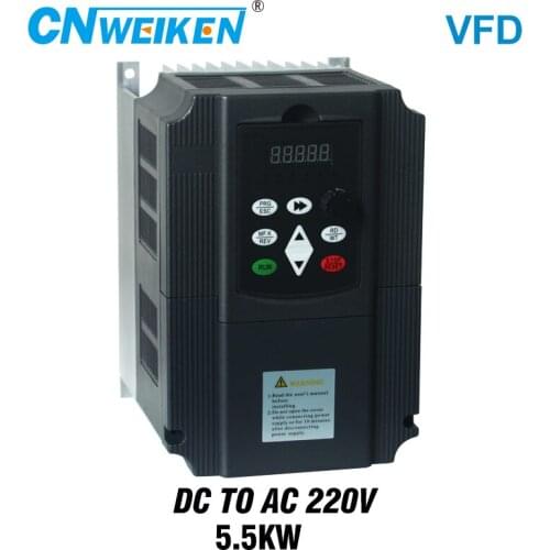Inverter for solar 220v dc to 220v ac three-phase converter 5.5kw with MPPT photovoltaic inverter