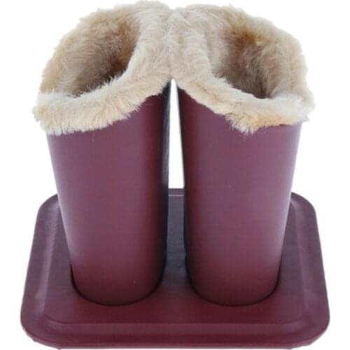 PU Leather Glasses Frame Box, Plush Lining Protective Mirror Box, Used For Desk Or Bedside Table Home Storage Products