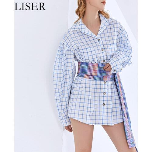 Блузки в клетку Liser China At AliExpress