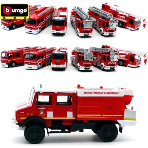 Bburago 1:50 Iveco Magirus RW Renault Premium Crane Ladder truck Childrens toy car diecast motorcar collecting car model