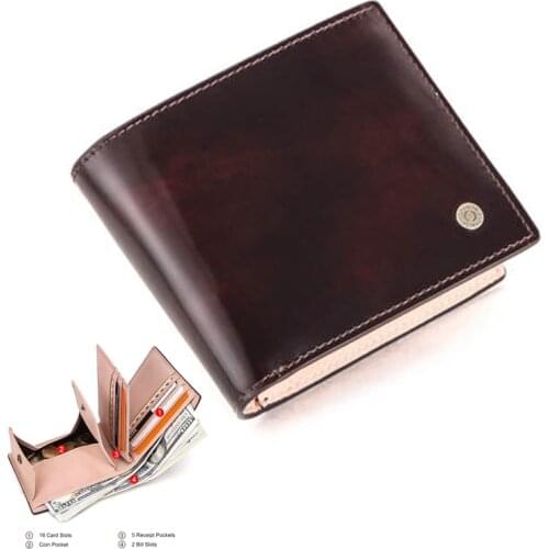 2020 Men Wallet Classic Style 100% Genuine Leather Wallet Men New Brand Purses for men Brown Bifold Wallet Fashion