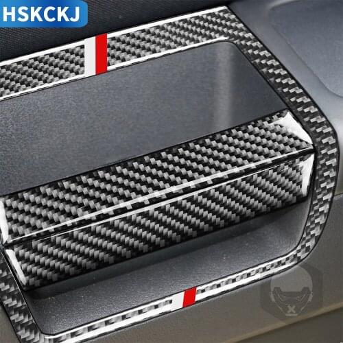 For Dodge Challenger 2008 2009 2010 2012 2013 2014 Carbon Fiber Sticker Handrail Panels Door Push Protection Trim Car Accessori
