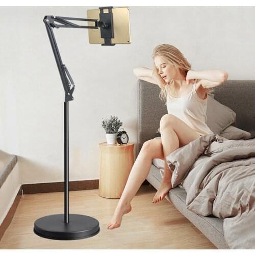 Adjustable Tablet Floor Stand Universal Tablet Holder Bed Sofa Desktop Mount Support Bracket for 5-13 inch iPhone Ipad Pro 12.9