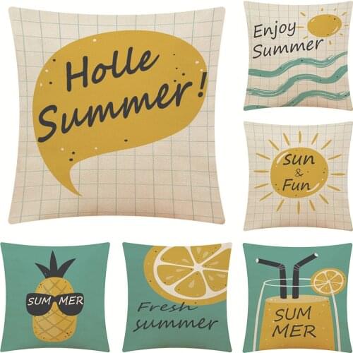 Summer Series Pillowcase Home Decor Sofa Cushion Cover Outdoor Camping Pillow Case Car Throw Pillow Cover 45x45cm