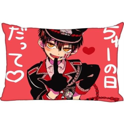 Customized Hanako Kun Cartoon Cute Pillow Cases Size 35x45 CM (One Side)Satin Fabric No Fade Decorative PillowCover