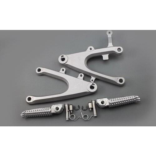 Silver Front Passenger Foot Peg Footrest&Bracket For Yamaha YZF R1 2004-2006