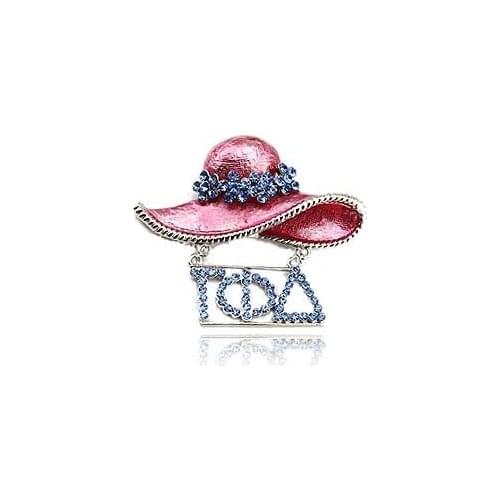 Drop shipping Greek Theme Letters Gamma Phi Delta Pink Light Bule Sorority Hat Lapel enamel Pins and brooches for women