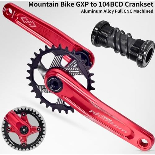Mountain Bike Crankset Full CNC GXP to104 BCD Bicycle Crankset 170/175mm Crank Bottom Bracket for Shimano,SRAM Crankset Shimano