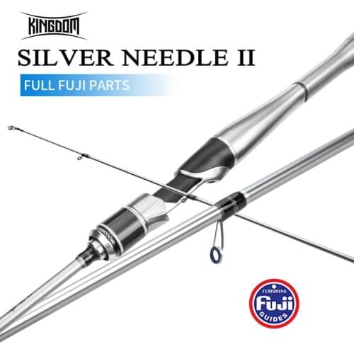 KINGDOM SILVER NEEDLE II Spinning Casting Fishing Rod 1.68m 1.8m 1.98m 2.13m 2.28m Ultralight Lure Rod Saltwater Freshwater Rods
