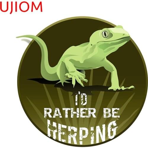 UJIOM Cartoon Wall Stickers Herpetology Herping_ I'd Rather Be Herping Sticker Decoration Wallpaper Waterproof Home Decor Decals