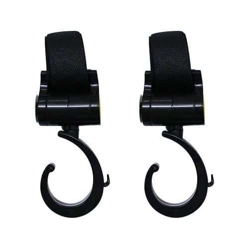 Baby Stroller Hooks Accessories Diaper-bag-Hanger Portable 360 Degree Rotating Plastic Multifunction 2 pc/set