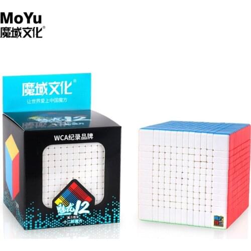 MoYu MeiLong 12x12 Magic Cube MF WCA Competition Professional Stickerless Smooth Stable 93mm Toy Speed Cubo Magico Gift Cubes