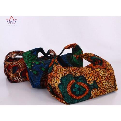 High Quality Real WAX Fabric For Sewing African Womens Fashion Wax Printing Handbag Joker Full Lining African Bags BRW WY080