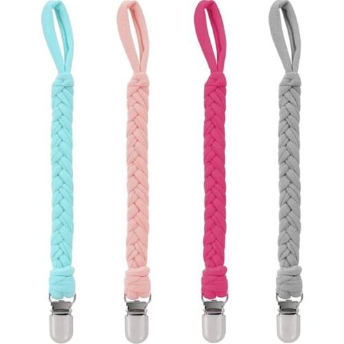 Pacifier Clips Chain Dummy Clip Pacifier Holder Braided Clip Nipple Holder Soother Chain For Infant Baby Feeding New