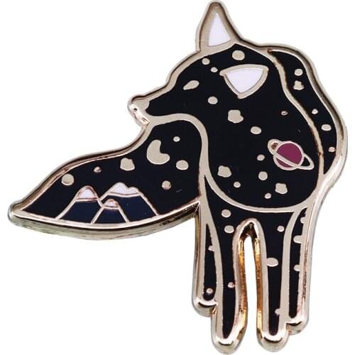 Wolf adventure badge space universe astronomy lovers collection