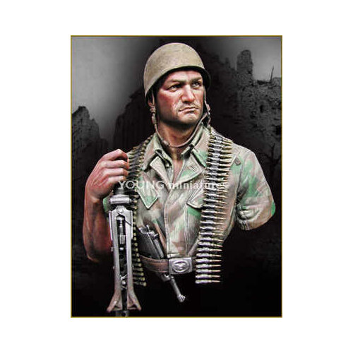 1/10 resin bust World War II movie paratrooper Monte Carlo gk hand white model military X60