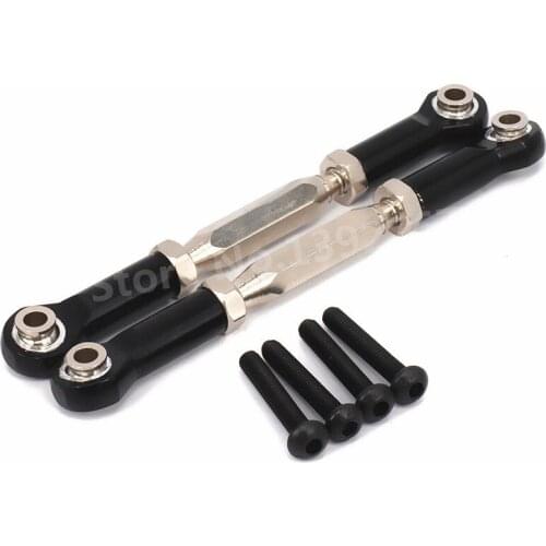 2 Pieces RC AXIAL SCX10 Yeti Rock Racer AX90026 Aluminum Alloy Front/Rear Servo Link Steering For 1/10 Scale Models Crawler