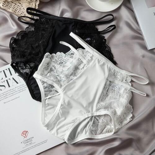 2021 New Womens Underwear Sexy Lace Panties Fashion Hollow Out Comfort Briefs High Waist Seamless Underpants Female Lingerie