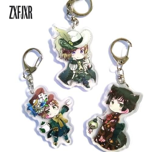 3PCS/SET Anime Keychain Axis Powers Hetalia Italia del Nord Deutschland Kiku Honda Francis Bonnefeuill Pendant Keyrings