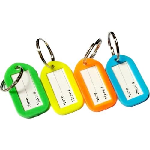 4-24 Piece Colorful Name Tag Key Ring Holder Classification Cards Pinata Bag Filler Loot Birthday Party Favor Novelty Prize Gift