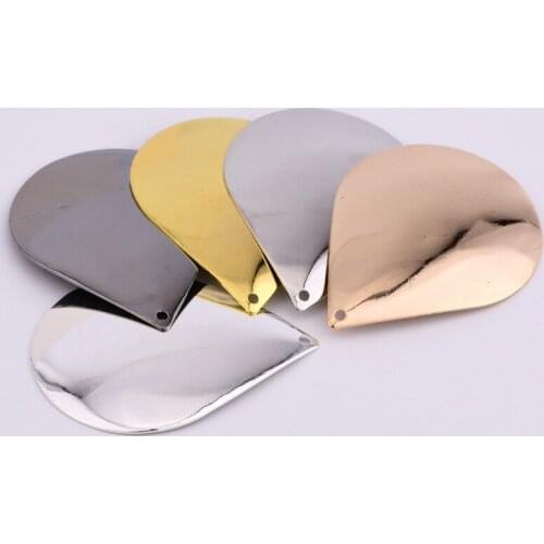 40 * 30mm single hole glossy water drop copper piece necklace pendant earring jewelry material DIY handmade accessories