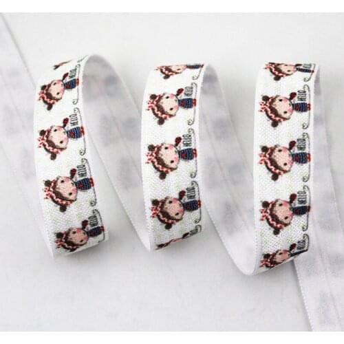 5/8" Cartoon Magic printed stretch DIY hair band sewing accesory ribbons 16mm animal elastic ribbon 20/50 yards