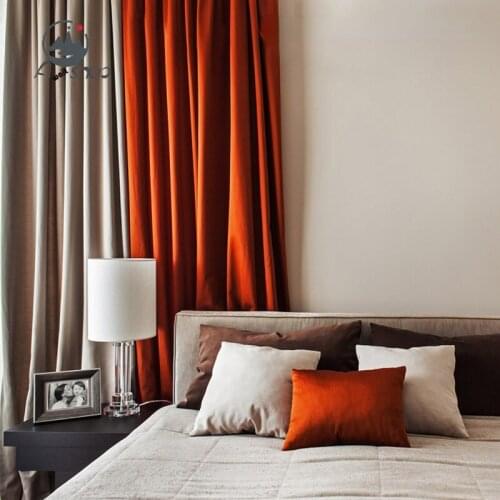 AS Australian Wool Velvet 2021 New Modern Light Luxury Shading Simple Home Customization Curtains for Living Dining Room Bedroom
