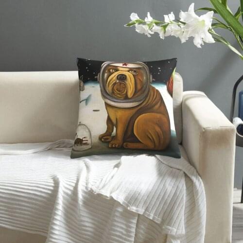 British Bulldog,Space Crash pillowcase printed cushion cover sofa waist pillow pillow cover