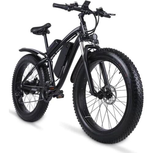 Electric Bike 1000W Electric Fat e-bike Beach Cruiser Fat Tire Bicycles Lithium Battery Ebike Mountain Bikes 48v17ah 26 Inch