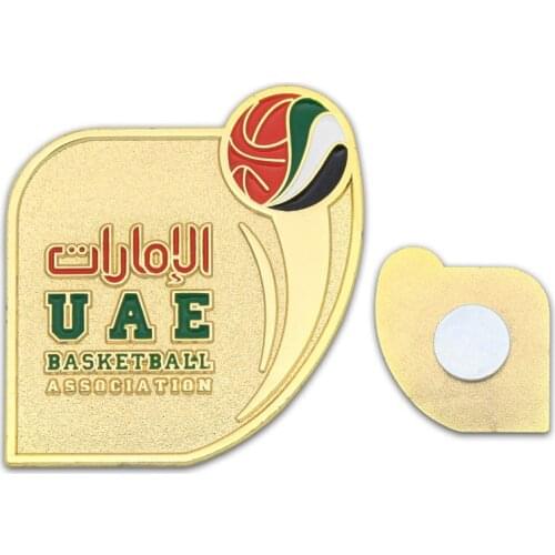 Enamel Gold Plastic Button Badge with Magnet Manufacturer Necklace Number Name Tag badges