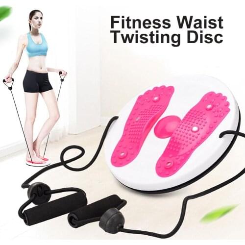 Fitness Twist Waist Disc Balance Board Physical Massage Plates Fitness Slim Rotating Plate Abdomen Exerciser with Pull Rope